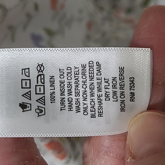 Rachel Zoe Colorful 100% Linen Blouse with 3/4 Sleeves size 3X - Picture 7 of 7